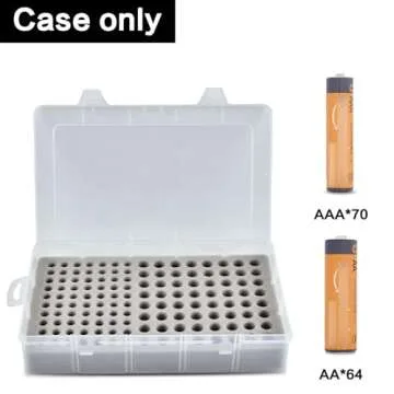 Xuerdon Battery Storage Organizer Case, Battery Vault Box Holder Container for 134pcs AA AAA Batteri...