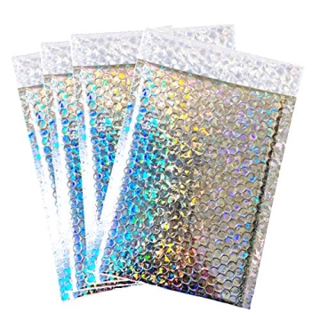 6x9 Holographic Metallic Bubble Mailers - Stylish Shipping Solution