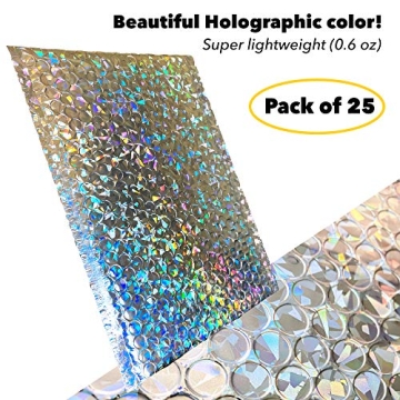 6x9 Holographic Metallic Bubble Mailers - Stylish Shipping Solution