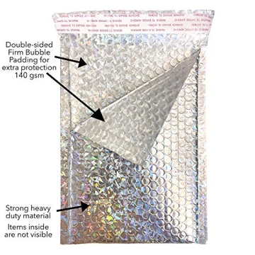 6x9 Holographic Metallic Bubble Mailers - Stylish Shipping Solution