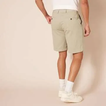 Amazon Essentials Men's Classic-Fit 9" Chino Short, Khaki, 36