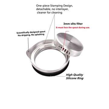 68 Ounces Glass Pitcher with Lid, Hot/Cold Water Carafe, Juice Jar and Iced Tea Pitcher