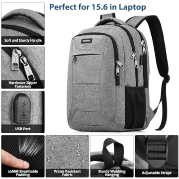 Versatile USB Charging Laptop Backpack for School & Travel