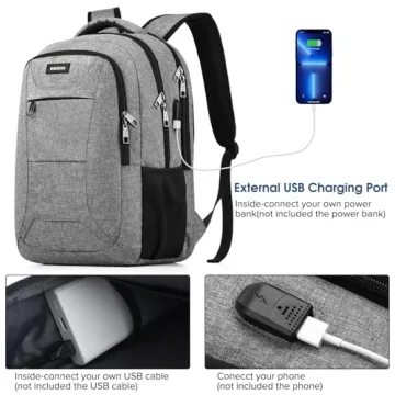Versatile USB Charging Laptop Backpack for School & Travel