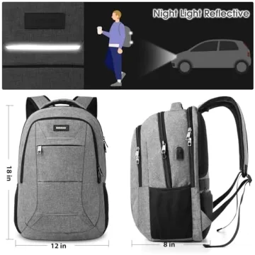 Versatile USB Charging Laptop Backpack for School & Travel