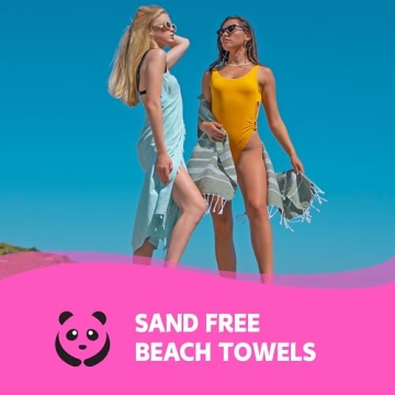 HAVLULAND 2 Pack Turkish Beach Towels - Quick Dry & Sand Free