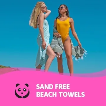 HAVLULAND 2 Pack Turkish Beach Towels - Quick Dry & Sand Free
