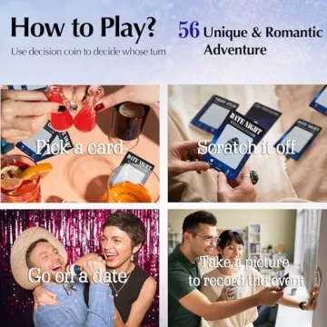 56 Scratch Off Date Cards for Couples Romantic Gift