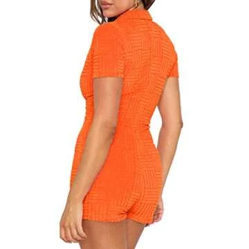 Stylish Women's Y2K Short Sleeve Bodycon Jumpsuit