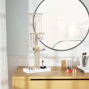 Love-KANKEI 3 Tier Jewelry Organizer with Adjustable Height