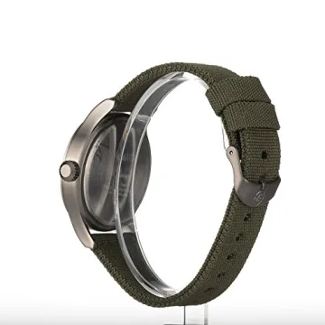 Timex Men's Expedition Scout 40mm Watch – Black Dial Gray Case & Green Fabric Strap