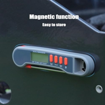 Meat Thermometer Digital Cooking Thermometer Instant Read Oven Thermometer Built-in Folding Probe, LCD, Calibration Function for Kitchen Cooking，BBQ Outside Grill Accessories, Dark