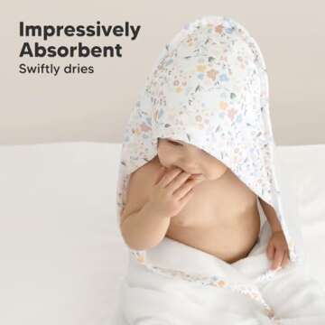 KeaBabies Hooded Baby Towel - Eco-Friendly & Ultra-Soft