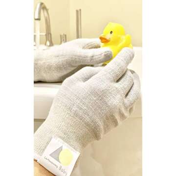 Soft Bath Gloves, Washcloth Alternative, Non-Exfoliating Gloves for Bath and Shower, Safe for Newborn Babies, Infants, Children, Adults, Great for Sensitive Skin and all Skin Types