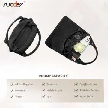 SUOSDEY Crochet Mesh Beach Tote Bag for Women