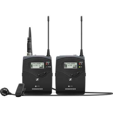 Sennheiser ew 122P G4 Camera-Mount Wireless Microphone System with ME 4 Lavalier Mic A: (516 to 558 MHz) Plus iSeries Waterproof System Case & 4-Hour Rapid Charger