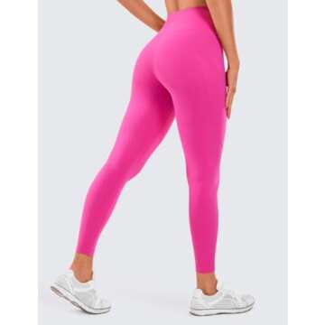 CRZ YOGA Women's Naked Feeling Workout Leggings - High Waisted Yoga Pants with Side Pockets 25 Inch ...