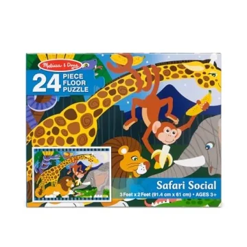 Melissa & Doug Safari Social Jumbo Jigsaw Puzzle - 24 pcs