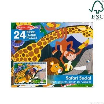 Melissa & Doug Safari Social Jumbo Jigsaw Puzzle - 24 pcs