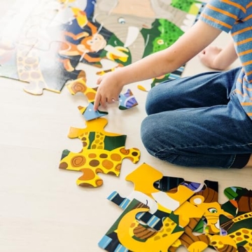 Melissa & Doug Safari Social Jumbo Jigsaw Puzzle - 24 pcs