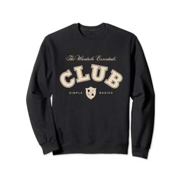 The Wardrobe Essentials Club 'CLUB' Varsity Sweatshirt - Stylish & Comfortable