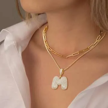 Personalized GLEZZA Gold Initial Necklace for Gifts