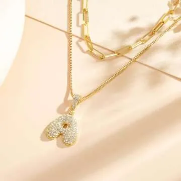 Personalized GLEZZA Gold Initial Necklace for Gifts