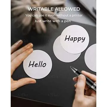 OEka 2 Inches Round Direct Thermal Labels Blank Shipping Labels Address Labels 500Pcs/Roll Compatible with Rollo & Zebra Desktop Printers(1 Roll, Purple)