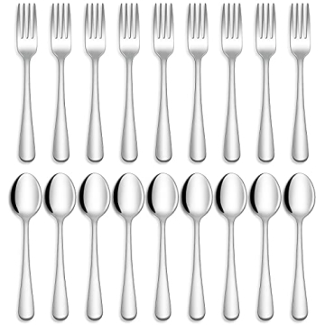 Hiware 24-Piece Silverware Set, Stylish and Durable