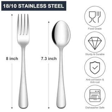 Hiware 24-Piece Silverware Set for All Occasions