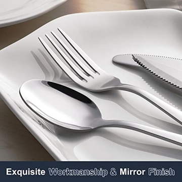 Hiware 24-Piece Silverware Set for All Occasions