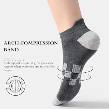 Honeysea Black Ankle Socks Men and Boys - Compression Sports Socks for Comfort