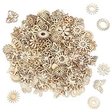 300Pcs Wooden Cutouts for Crafting and Creativity