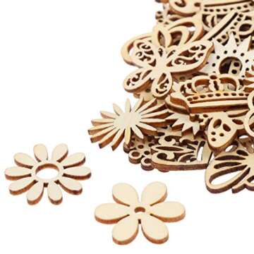 300Pcs Wooden Cutouts for Crafting and Creativity