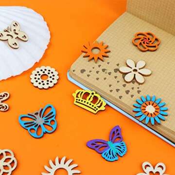 300Pcs Wooden Cutouts for Crafting and Creativity