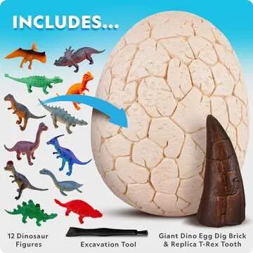 Blue Marble Jumbo Dinosaur Egg Dig Kit for Kids' Fun