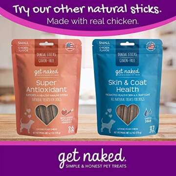 Get Naked Grain Free 1 Pouch 6.2 Oz Puppy Health Dental Chew Sticks, Small