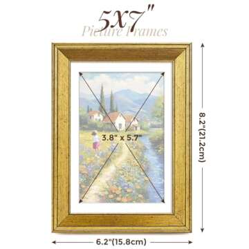 TWING Rustic Gold Picture Frames Set of 6 for Home Decor