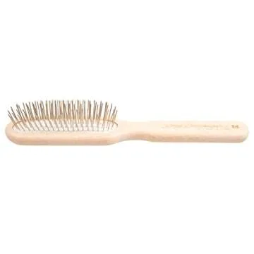 Chris Christensen 20 mm Oblong Pin Dog Brush, Original Series, Groom Like a Professional, Stainless Steel Pins, Lightweight Beech Wood Body, Ground and Polished Tips