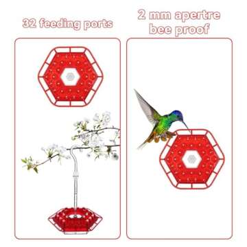 Sherem Hummingbird Feeder - Ant and Bee Proof