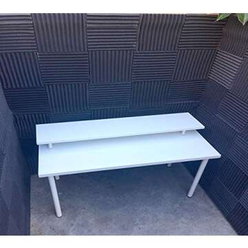 Mybecca 12 PACK Acoustic Foam Wedge Soundproofing Wall Tiles 12" X 12" X 1", Charcoal