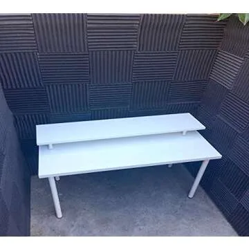 Mybecca 12 PACK Acoustic Foam Wedge Soundproofing Wall Tiles 12" X 12" X 1", Charcoal