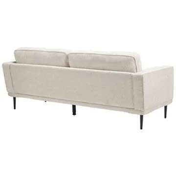 Signature Design by Ashley Caladeron Mid-Century Modern Chenille Sofa, Off-White