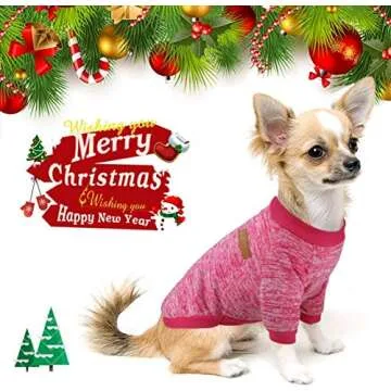 Idepet Pet Dog Classic Knitwear Sweater for Small Dogs