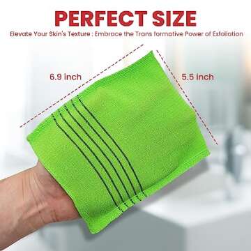 etreetowel Anti-Shrink Korean Asian Exfoliating Bath Washcloths Mitt Scrub for Body washcloth Glove Premium Viscose Rayon Onsen Towel Korea Made (6PACK)