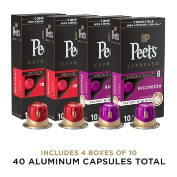 Peet's Espresso Pods Bundle: Dark & Medium Roasts 80ct