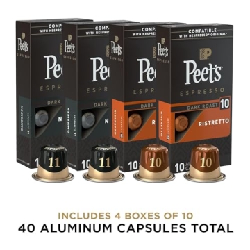Peet's Espresso Pods Bundle: Dark & Medium Roasts 80ct