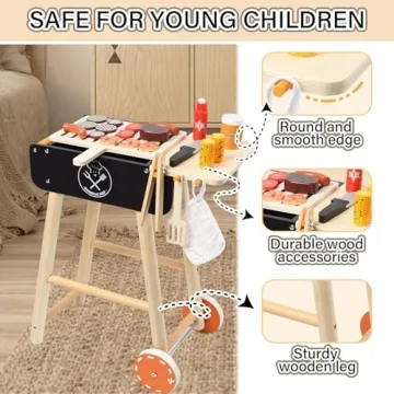 MerryPony Kids BBQ Grill Set - Pretend Cooking Fun