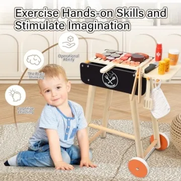 MerryPony Kids BBQ Grill Set - Pretend Cooking Fun