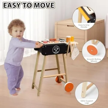 MerryPony Kids BBQ Grill Set - Pretend Cooking Fun